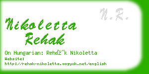 nikoletta rehak business card